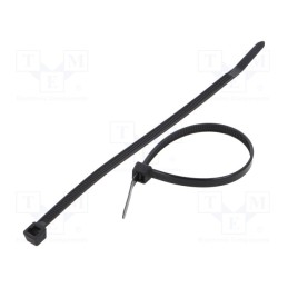 100 pcs x FIX&FASTEN - FIX-S-4.8X160/BK - Cable tie, L: 160mm, W: 4.8mm, polyamide, 222N, black, Ømax: 40mm