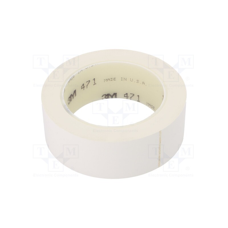 1 pcs x 3M - 471-38-33/WH - Tape: marking, white, L: 33m, W: 38mm, Thk: 0.13mm, 2.5N/cm, 130%