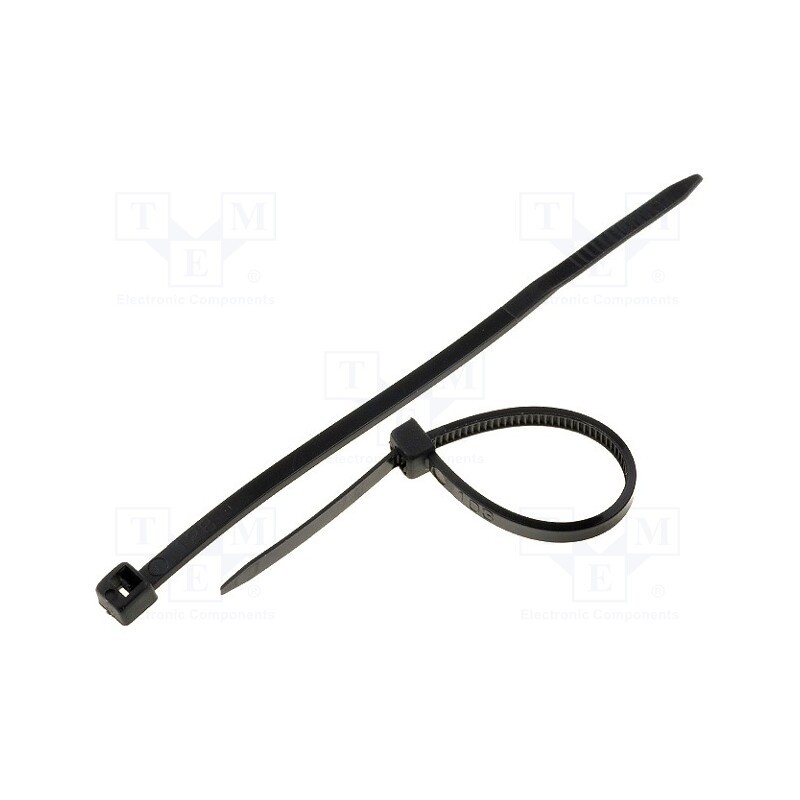 100 pcs x KSS WIRING - CV-080BK - Cable tie, L: 80mm, W: 2.4mm, polyamide, 78.5N, black, Ømax: 19mm