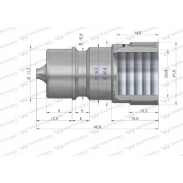 Hydraulic quick connector, plug 3 8 ISO and Warynski