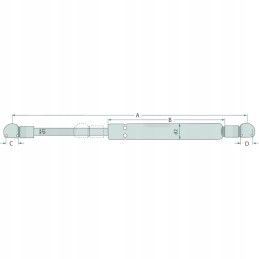Gas actuator shock absorber 250n x800420489000 fen