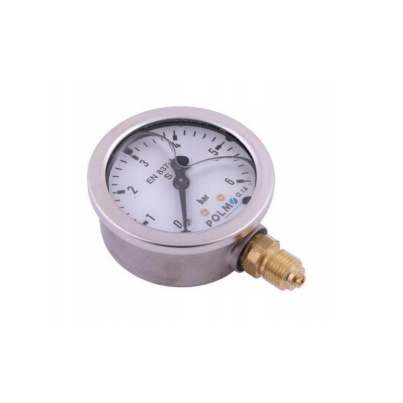 Glycerine manometer m63 0 6 bar bottom connection