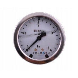 Glycerin pressure gauge m63 0 4 bar, rear connection