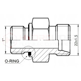 Straight hydraulic connection, nipple 1 22