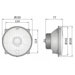Optical element: main headlight, low beam, road