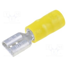 5 pcs x NICHIFU - TMDV 630855-F-YEL - Terminal: flat, 6.3mm, 0.8mm, female, 3.5mm2, crimped, for cable