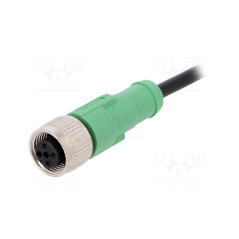 1 pcs x PHOENIX CONTACT - SAC-3P-1,5-PVC/M12FS - Connection lead, M12, PIN: 3, straight, 1.5m, plug, 250VAC, 4A, PVC