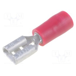 5 pcs x NICHIFU - TMDV 480509-F-RED - Terminal: flat, 4.8mm, 0.5mm, female, 0.75÷1.25mm2, crimped