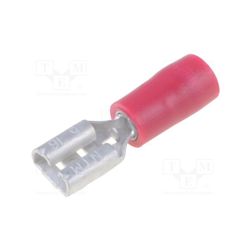 5 pcs x NICHIFU - TMDV 480509-F-RED - Terminal: flat, 4.8mm, 0.5mm, female, 0.75÷1.25mm2, crimped