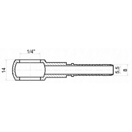 Rnr fitting, straight eyelet 1 4 for DN8 cable, 10 pcs