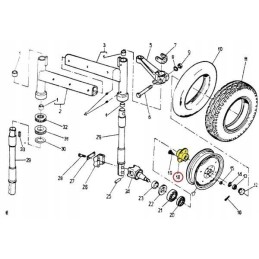 Front wheel hub 6 holes c 330 360