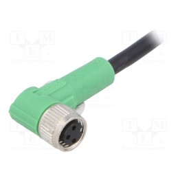 1 pcs x PHOENIX CONTACT - SAC-3P-10,0-PVC/M8FR - Connection lead, M8, PIN: 3, angled, 10m, plug, 250VAC, 4A, -25÷90°C