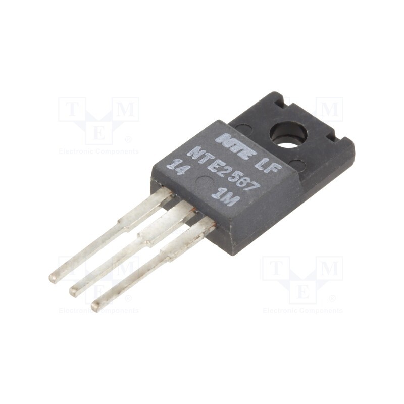 1 pcs x NTE Electronics - NTE2567 - Transistor: PNP, bipolar, 50V, 12A, 30W, TO220FP