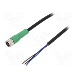 1 pcs x PHOENIX CONTACT - SAC-3P-10,0-PVC/M8FS - Connection lead, M8, PIN: 3, straight, 10m, plug, 250VAC, 4A, PVC