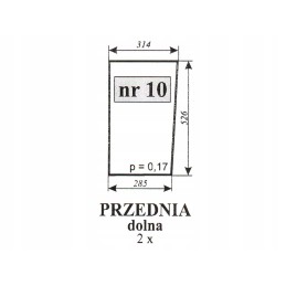 Lower windshield zetor 10