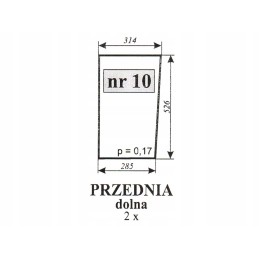 Lower windshield zetor 10