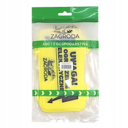 Electric fence warning sign with