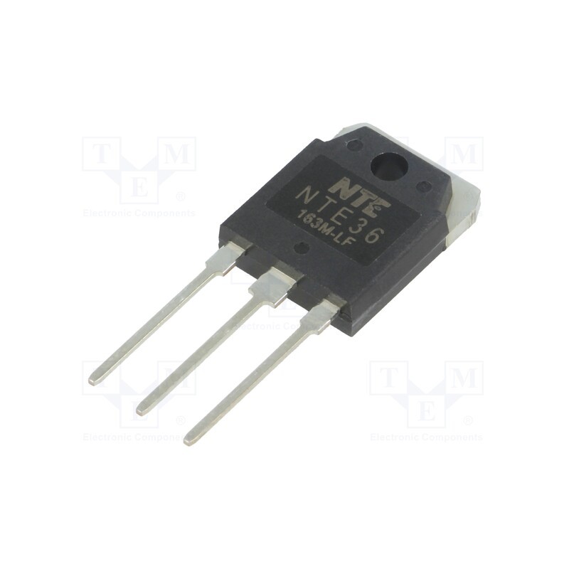 1 pcs x NTE Electronics - NTE36 - Transistor: NPN, bipolar, 140V, 12A, 100W, TO3P