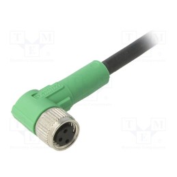 1 pcs x PHOENIX CONTACT - SAC-3P-3,0-PUR/M8FR - Connection lead, M8, PIN: 3, angled, 3m, plug, 60VAC, 4A, -25÷90°C