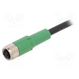 1 pcs x PHOENIX CONTACT - SAC-3P-3,0-PUR/M8FS - Connection lead, M8, PIN: 3, straight, 3m, plug, 60VAC, 4A, -25÷90°C