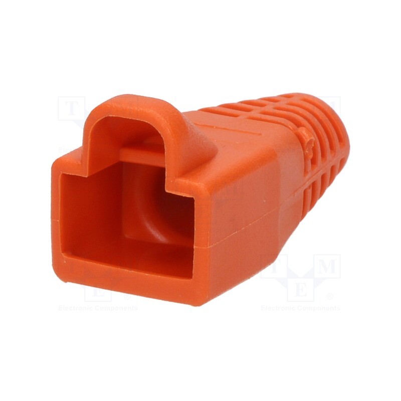 5 pcs x ENCITECH - 6510-0100-09 - RJ45 plug boot, 6mm, orange