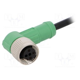 1 pcs x PHOENIX CONTACT - SAC-3P-3,0-PVC/M12FR - Connection lead, M12, PIN: 3, angled, 3m, plug, 250VAC, 4A, -25÷90°C