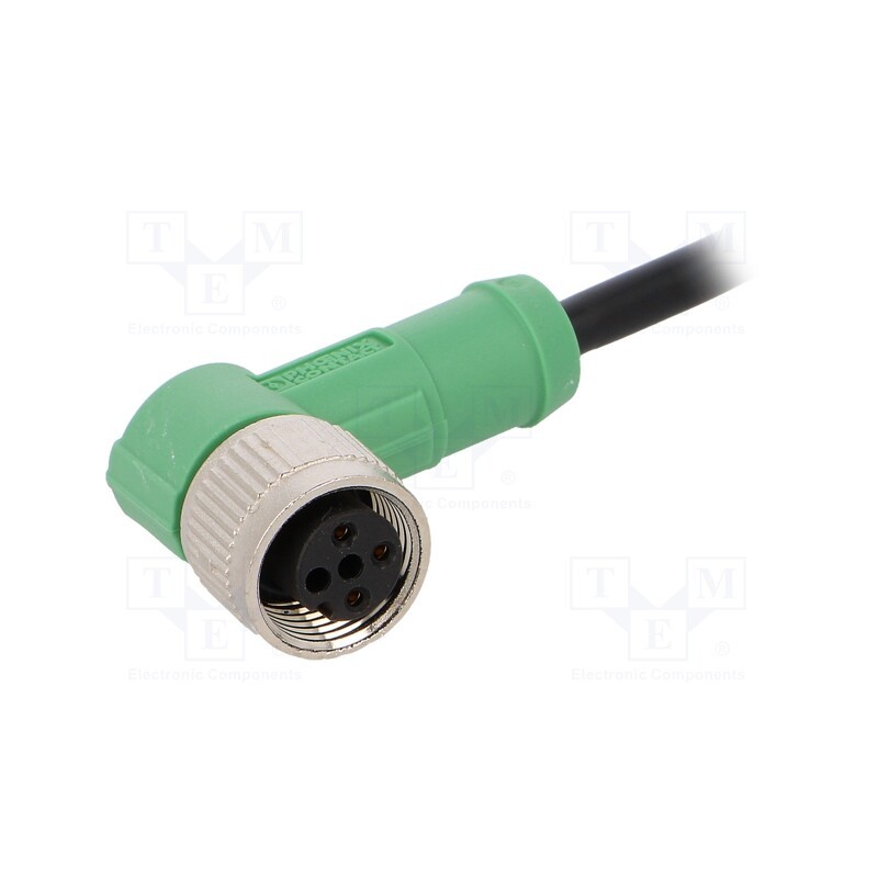 1 pcs x PHOENIX CONTACT - SAC-3P-3,0-PVC/M12FR - Connection lead, M12, PIN: 3, angled, 3m, plug, 250VAC, 4A, -25÷90°C