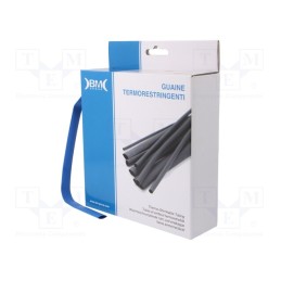 1 rol x BM GROUP - GBS095MBL - Heat shrink sleeve, glueless, 2: 1, 9.5mm, L: 7m, polyolefine