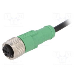 1 pcs x PHOENIX CONTACT - SAC-3P-3,0-PVC/M12FS - Connection lead, M12, PIN: 3, straight, 3m, plug, 250VAC, 4A, PVC