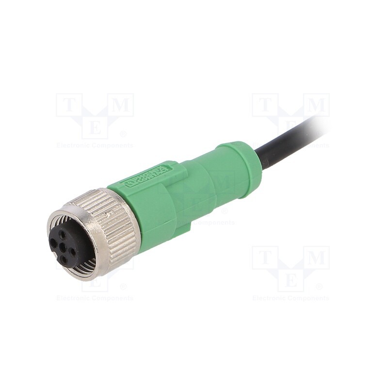 1 pcs x PHOENIX CONTACT - SAC-3P-3,0-PVC/M12FS - Connection lead, M12, PIN: 3, straight, 3m, plug, 250VAC, 4A, PVC