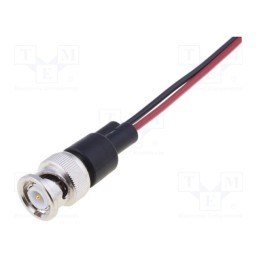 1 pcs x POMONA - 4970 POMONA - Test lead, 60VDC, BNC plug,free end, Len: 0.15m, red and black