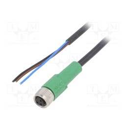 1 pcs x PHOENIX CONTACT - SAC-3P-5,0-PUR/M8FS - Connection lead, M8, PIN: 3, straight, 5m, plug, 60VAC, 4A, -25÷90°C
