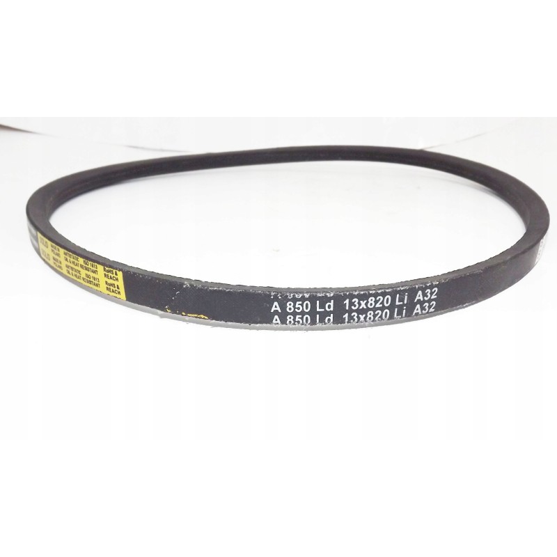 The V-belt is 850 hundred mil strong