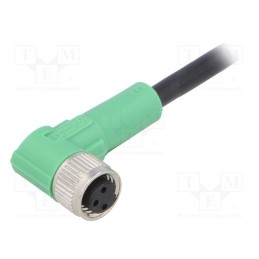 1 pcs x PHOENIX CONTACT - SAC-3P-5,0-PVC/M8FR - Connection lead, M8, PIN: 3, angled, 5m, plug, 250VAC, 4A, -25÷90°C