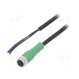 1 pcs x PHOENIX CONTACT - SAC-3P-5,0-PVC/M8FS - Connection lead, M8, PIN: 3, straight, 5m, plug, 250VAC, 4A, -25÷90°C