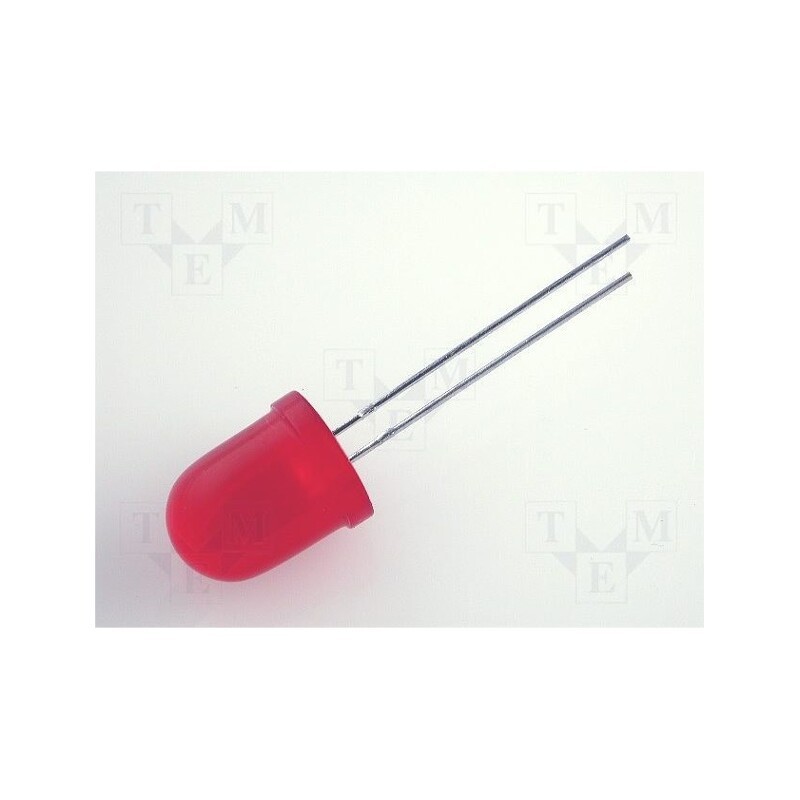 2 pcs x KINGBRIGHT ELECTRONIC - L-813ID - LED, 10mm, red, 40÷150mcd, 60°, Front: convex, 2÷2.5V, No.of term: 2