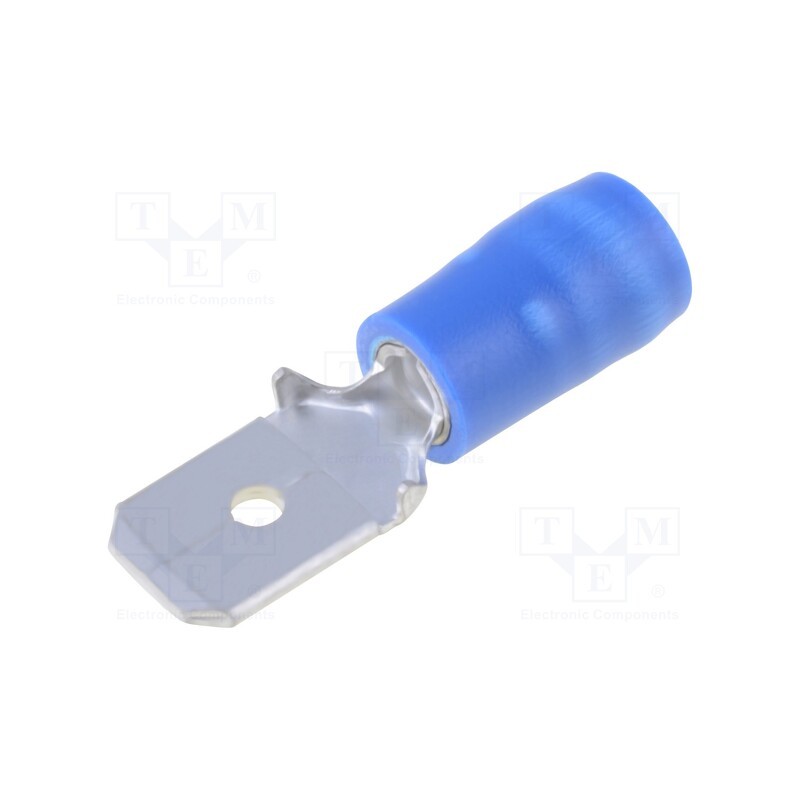 5 pcs x NICHIFU - TMDV 630820-M-BLU - Terminal: flat, 6.3mm, 0.8mm, male, 2mm2, crimped, for cable