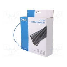 1 rol x BM GROUP - GBS016MBL - Heat shrink sleeve, glueless, 2: 1, 1.6mm, L: 12m, polyolefine