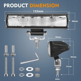 Everbrite led auxiliary headlight 12v 24v 2pcs