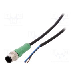 1 pcs x PHOENIX CONTACT - SAC-3P-M12MS/10,0-PVC - Connection lead, M12, PIN: 3, straight, 10m, plug, 250VAC, 4A, PVC