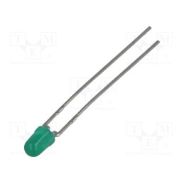 2 pcs x BROADCOM (AVAGO) - HLMP-1503-D0002 - LED, 3mm, green, 4.2mcd, 60°, Front: convex, 1.5÷2.7V, No.of term: 2