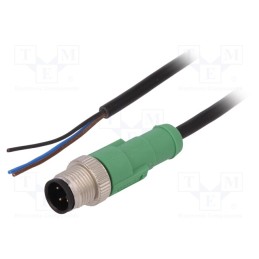 1 pcs x PHOENIX CONTACT - SAC-3P-M12MS/3,0-PVC - Connection lead, M12, PIN: 3, straight, 3m, plug, 250VAC, 4A, PVC