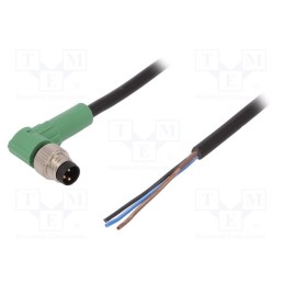 1 pcs x PHOENIX CONTACT - SAC-3P-M8MR/10,0-PVC - Connection lead, M8, PIN: 3, angled, 10m, plug, 250VAC, 4A, -25÷90°C