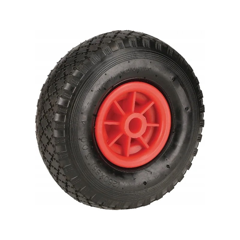 Complete wheel 260 x 85 mm, plastic rim