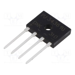 1 pcs x PanJit Semiconductor - DXK310_T0_00001 - Bridge rectifier: single-phase, Urmax: 1kV, If: 3A, Ifsm: 90A, flat