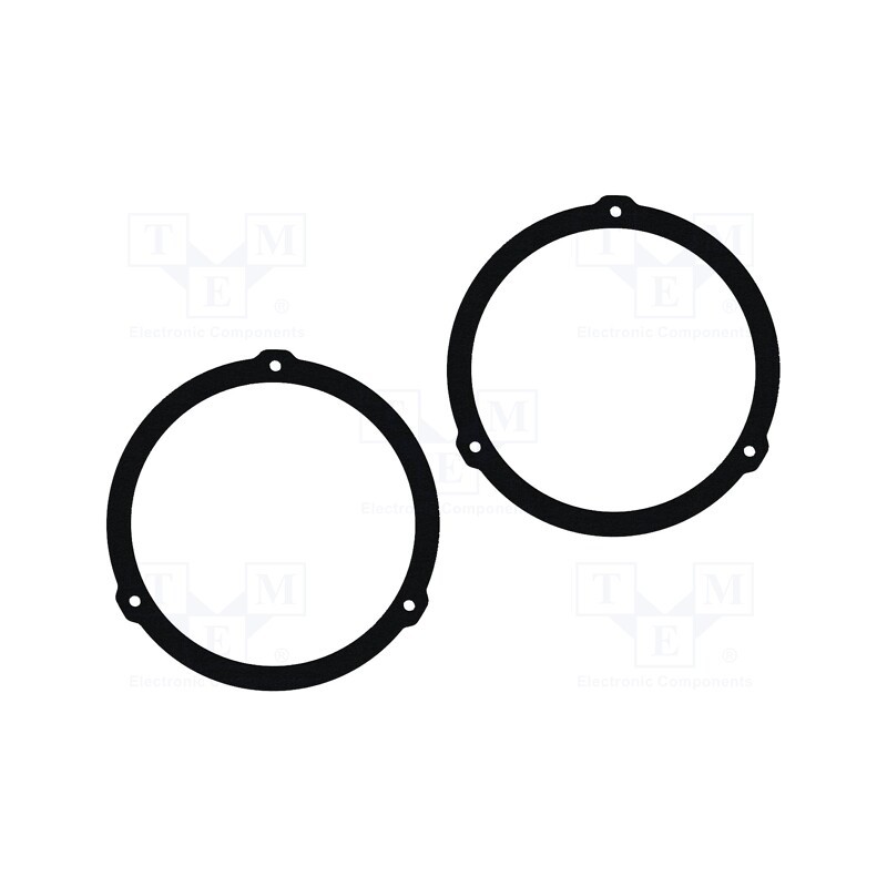 1 set x BASSER - DMCITR05 - Spacer ring, MDF, 165mm, Citroën, impregnated, 2pcs.