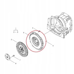 Clutch pressure plate no. 40007595 LS Tractor