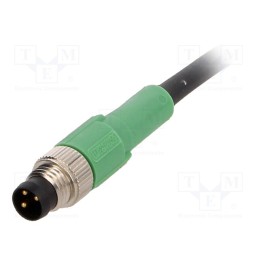 1 pcs x PHOENIX CONTACT - SAC-3P-M8MS/3,0-PUR - Connection lead, M8, PIN: 3, straight, 3m, plug, 60VAC, 4A, -25÷90°C