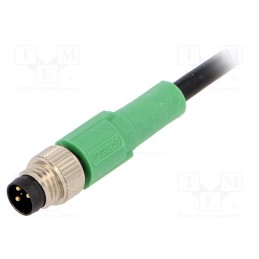 1 pcs x PHOENIX CONTACT - SAC-3P-M8MS/3,0-PVC - Connection lead, M8, PIN: 3, straight, 3m, plug, 250VAC, 4A, -25÷90°C