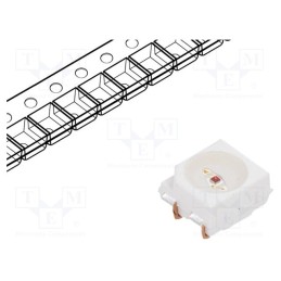 2 pcs x BROADCOM (AVAGO) - HSMC-A401-U80M1 - LED, SMD, 3528,PLCC4, red, 560÷1400mcd, 3.5x2.8x1.9mm, 120°, 50mA